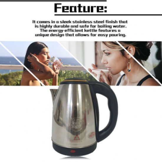 Stainless steel electric kettle, 2L, energy-efficient, anti-dry, water proof, heating, drip tray, jug shut off automatically, kettle Stainless steel electric kettle, 2L, energy-efficient, anti-dry, water proof, heating, drip tray, jug shut off automatically, kettle