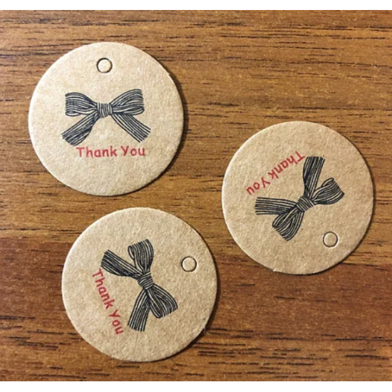 Scrapbooking element sticker pendant decal 30mm cardboard 10pcs circle Thank you with rope hole Scrapbooking element sticker pendant decal 30mm cardboard 10pcs circle Thank you with rope hole