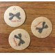Scrapbooking element sticker pendant decal 30mm cardboard 10pcs circle Thank you with rope hole Scrapbooking element sticker pendant decal 30mm cardboard 10pcs circle Thank you with rope hole