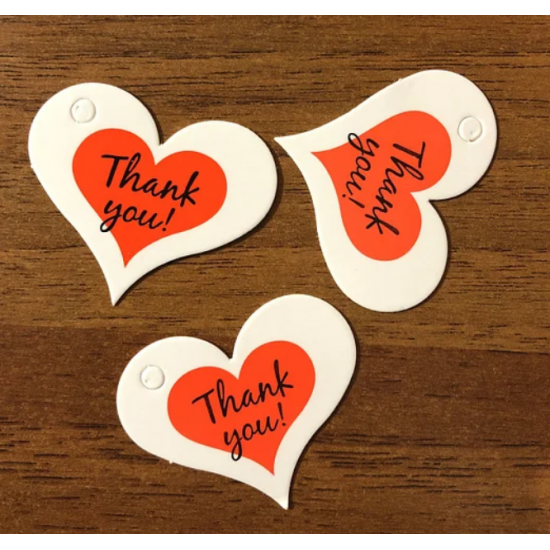 Scrapbooking Element Sticker Pendant Decal 40mm Cardboard 8pcs Heart Thank you with Rope Hole Scrapbooking Element Sticker Pendant Decal 40mm Cardboard 8pcs Heart Thank you with Rope Hole