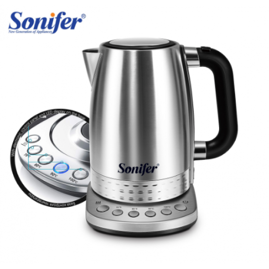 220V Electric stainless steel kettle 2200W household quick-heat kitchen kettle, temperature-adjustable kettle Sonifer 220V Electric stainless steel kettle 2200W household quick-heat kitchen kettle, temperature-adjustable kettle Sonifer