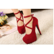 Footwear; womens pumps; Wedding evening shoes with cross lacing and ankle strap; model womens platform shoes; Plus Size Suede Women Pumps Fashion Spring 2020 Footwear; womens pumps; Wedding evening shoes with cross lacing and ankle strap; model womens platform shoes; Plus Size Suede Women Pumps Fashion Spring 2020