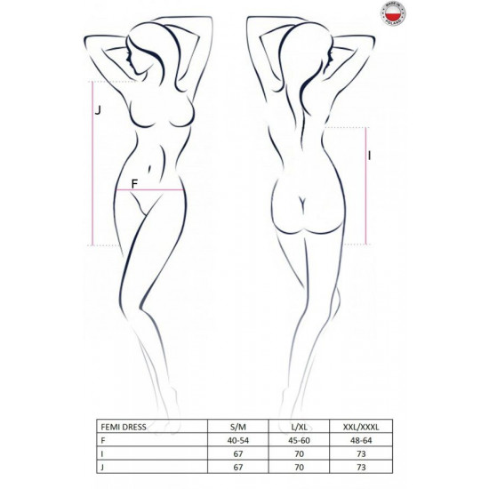 Erotic dress FEMI DRESS Black L / XL - Passion Exclusive Erotic dress FEMI DRESS Black L / XL - Passion Exclusive