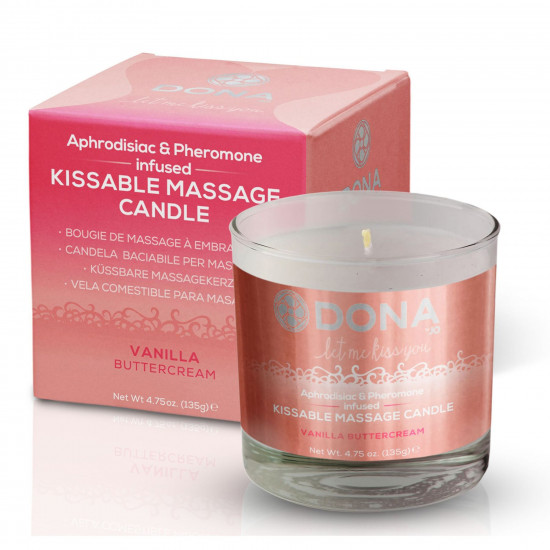DONA Kissable Massage Candle Vanilla Buttercream Massage Candle (125 ml) DONA Kissable Massage Candle Vanilla Buttercream Massage Candle (125 ml)