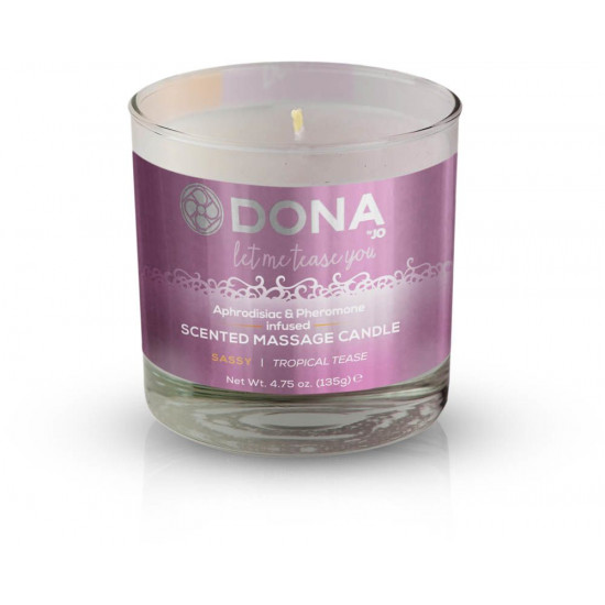 Massage candle DONA Scented Massage Candle Tropical Tease SASSY (135 gr) Massage candle DONA Scented Massage Candle Tropical Tease SASSY (135 gr)