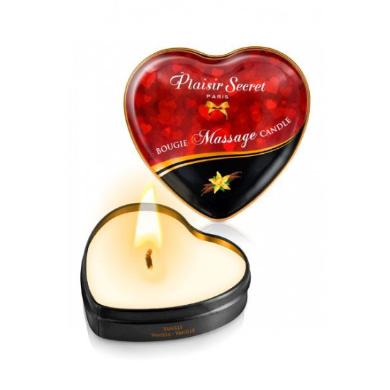Массажная свеча сердечко Plaisirs Secrets Vanilla (35 мл) Массажная свеча сердечко Plaisirs Secrets Vanilla (35 мл)