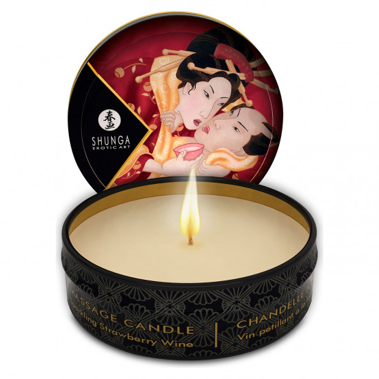 Массажная свеча Shunga MINI MASSAGE CANDLE - Sparkling Strawberry Wine (30 мл) Массажная свеча Shunga MINI MASSAGE CANDLE - Sparkling Strawberry Wine (30 мл)