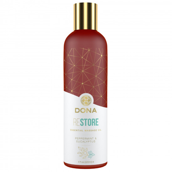 Масажна олія DONA Restore - Peppermint & Eucalyptus Essential Massage Oil (120 мл) Масажна олія DONA Restore - Peppermint & Eucalyptus Essential Massage Oil (120 мл)