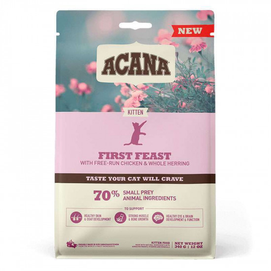 Acana First Feast – A dry feed for with chicken and herring for kittens Acana First Feast – A dry feed for with chicken and herring for kittens