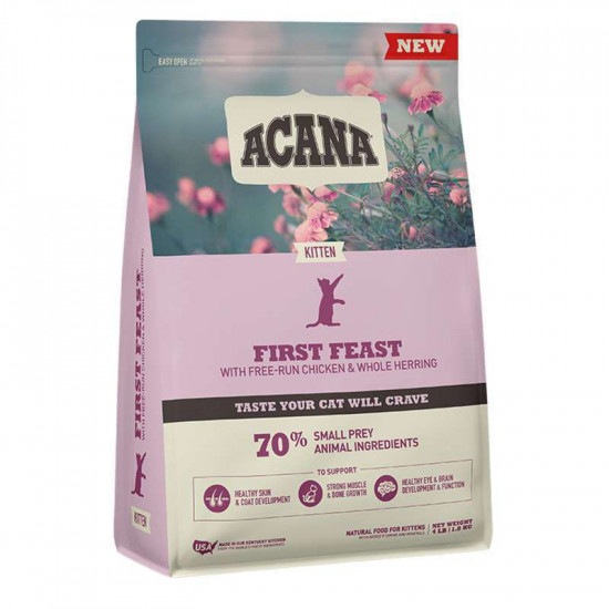 Acana First Feast – A dry feed for with chicken and herring for kittens Acana First Feast – A dry feed for with chicken and herring for kittens
