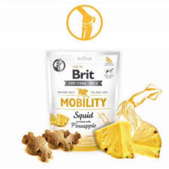 Brit Care (Брит Кеа) Dog Functional Snack Mobility Squid – Функціональні ласощі з кальмаром та ананасами для суглобів та хрящів дорослих собак усіх порід Brit Care (Брит Кеа) Dog Functional Snack Mobility Squid – Функціональні ласощі з кальмаром та ананасами для суглобів та хрящів дорослих собак усіх порід