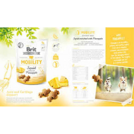 Brit Care (Брит Кеа) Dog Functional Snack Mobility Squid – Функціональні ласощі з кальмаром та ананасами для суглобів та хрящів дорослих собак усіх порід Brit Care (Брит Кеа) Dog Functional Snack Mobility Squid – Функціональні ласощі з кальмаром та ананасами для суглобів та хрящів дорослих собак усіх порід