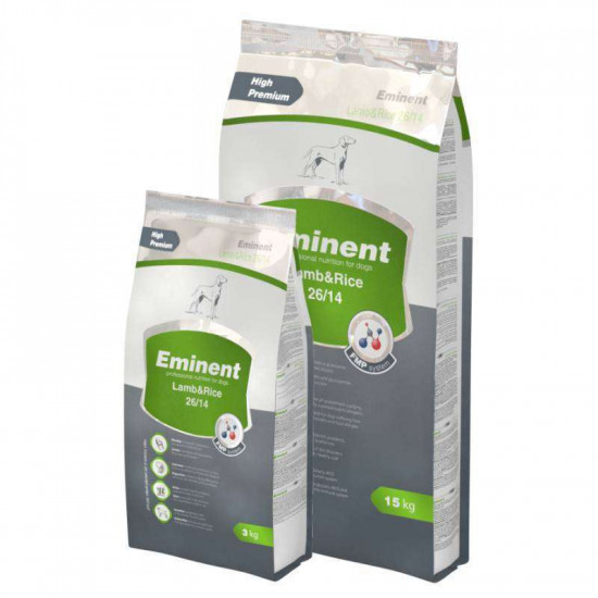 Eminent Lamb & Rice 26/14 - A Polnoratsionny forage with a lamb and rice for dogs of all breeds age of 4 months Eminent Lamb & Rice 26/14 - A Polnoratsionny forage with a lamb and rice for dogs of all breeds age of 4 months