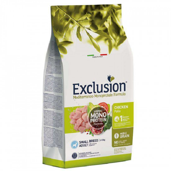 Exclusion Noble Grain Adult Chicken Small Breed - A monoprotein forage with chicken for adult dogs of small breeds Exclusion Noble Grain Adult Chicken Small Breed - A monoprotein forage with chicken for adult dogs of small breeds