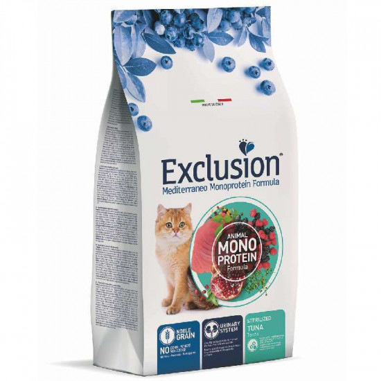 Exclusion (Эксклюжн) Noble Grain Cat Sterilized Tuna - Монопротеиновый сухой корм с тунцом для взрослых стерилизованных котов всех пород Exclusion (Эксклюжн) Noble Grain Cat Sterilized Tuna - Монопротеиновый сухой корм с тунцом для взрослых стерилизованных котов всех пород