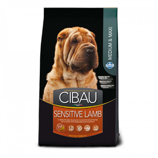 Farmina (Фарміна) Cibau Sensitive Lamb Medium/Maxi – Сухий корм з ягням для дорослих собак середніх та великих порід з чутливим травленням Farmina (Фарміна) Cibau Sensitive Lamb Medium/Maxi – Сухий корм з ягням для дорослих собак середніх та великих порід з чутливим травленням