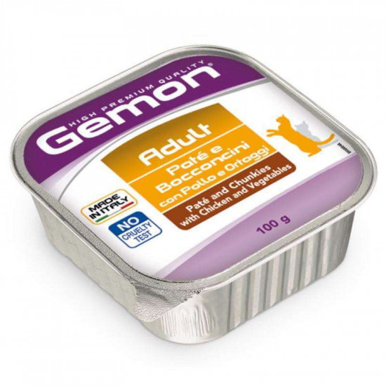 Gemon (Dzhemon) Cat Adult Pate&Chunkies with Chicken&Vegetables - A damp forage with chicken and vegetables for adult cats (pieces in paste) Gemon (Dzhemon) Cat Adult Pate&Chunkies with Chicken&Vegetables - A damp forage with chicken and vegetables for adult cats (pieces in paste)