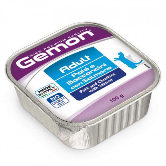 Gemon (Dzhemon) Cat Adult Pate&Chunkies with Salmon - A damp forage with a salmon for adult cats (pieces in paste) Gemon (Dzhemon) Cat Adult Pate&Chunkies with Salmon - A damp forage with a salmon for adult cats (pieces in paste)