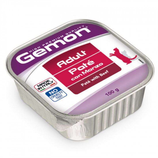 Gemon (Dzhemon) Cat Adult Pate with Beef - A damp forage with beef for adult cats (paste) Gemon (Dzhemon) Cat Adult Pate with Beef - A damp forage with beef for adult cats (paste)
