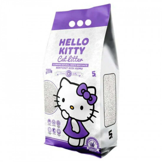 Hello Kitty (Хелоу Кітті) Cat Litter Lavender - Білий бентонітовий наповнювач для котячого туалету з ароматом лаванди Hello Kitty (Хелоу Кітті) Cat Litter Lavender - Білий бентонітовий наповнювач для котячого туалету з ароматом лаванди