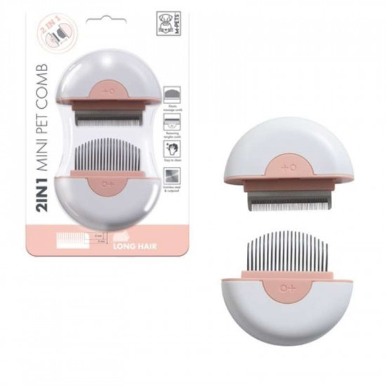 M-Pets (M-Pets) 2in1 Mini Pet Comb for long hair - Deshedder 2 in 1 for removal of the fading hair of dogs and cats (for long-haired breeds) M-Pets (M-Pets) 2in1 Mini Pet Comb for long hair - Deshedder 2 in 1 for removal of the fading hair of dogs and cats (for long-haired breeds)
