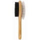 M-Pets (М-Петс) Bamboo Double-Sided Pin Brush - Щетка двусторонняя с ручкой из бамбука для собак и котов M-Pets (М-Петс) Bamboo Double-Sided Pin Brush - Щетка двусторонняя с ручкой из бамбука для собак и котов