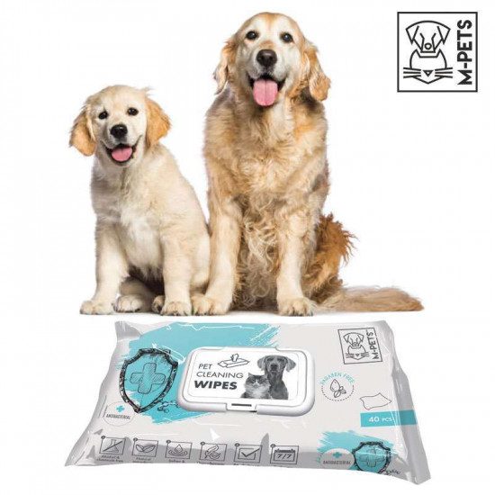 M-Pets (M-Pets) Pet Cleaning Wipes Anti-Bacteria – Antibacterial wet towel wipes for dogs and cats of any age M-Pets (M-Pets) Pet Cleaning Wipes Anti-Bacteria – Antibacterial wet towel wipes for dogs and cats of any age