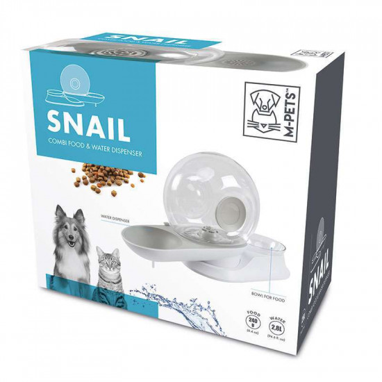 M-Pets (М-Петс) Snail Combi Food&Water Dispenser – Диспенсер Снэйл Комби для еды и воды котам и собакам M-Pets (М-Петс) Snail Combi Food&Water Dispenser – Диспенсер Снэйл Комби для еды и воды котам и собакам