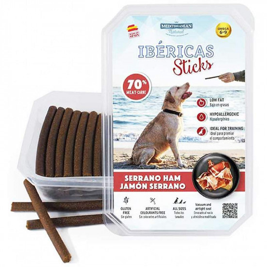 Mediterranean Natural (Медітераніан Натурал) Ibericas Sticks Serrano Ham - М'ясні палички Іберікас з хамоном для собак Mediterranean Natural (Медітераніан Натурал) Ibericas Sticks Serrano Ham - М'ясні палички Іберікас з хамоном для собак