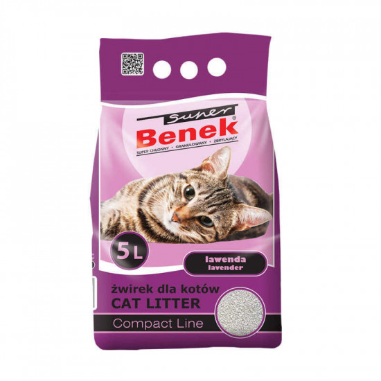 Super Benek (Супер Бенек) Compact Line Lavender – Бентонитовый наполнитель Компактный для кошачьего туалета с ароматом лаванды Super Benek (Супер Бенек) Compact Line Lavender – Бентонитовый наполнитель Компактный для кошачьего туалета с ароматом лаванды