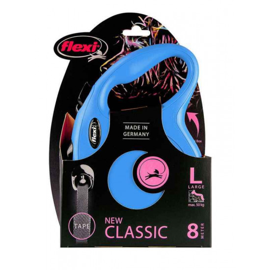 Flexi (Флекси) New Classic L - Поводок-рулетка для собак, лента (8 м, до 50 кг) Flexi (Флекси) New Classic L - Поводок-рулетка для собак, лента (8 м, до 50 кг)