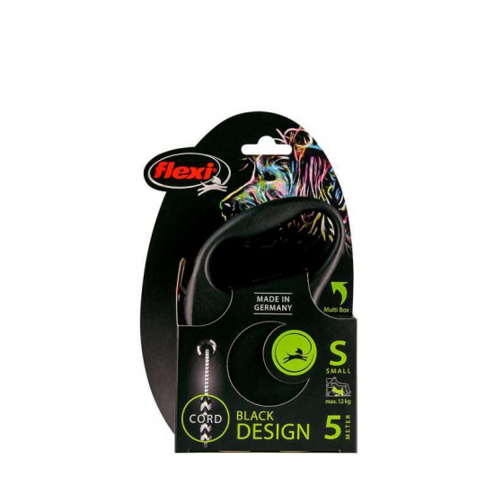 Flexi Black Design S - A lead roulette for dogs of small and average breeds, a cable (5 m, up to 12 kg) Flexi Black Design S - A lead roulette for dogs of small and average breeds, a cable (5 m, up to 12 kg)