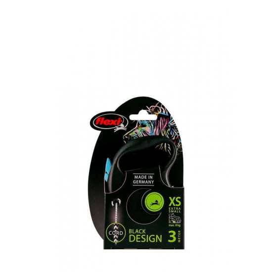 Flexi (Флекси) Black Design XS - Поводок-рулетка для собак карликовых и мелких пород, трос (3 м, до 8 кг) Flexi (Флекси) Black Design XS - Поводок-рулетка для собак карликовых и мелких пород, трос (3 м, до 8 кг)