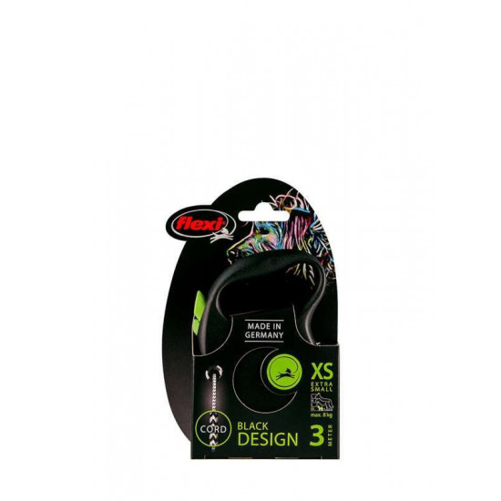 Flexi (Флекси) Black Design XS - Поводок-рулетка для собак карликовых и мелких пород, трос (3 м, до 8 кг) Flexi (Флекси) Black Design XS - Поводок-рулетка для собак карликовых и мелких пород, трос (3 м, до 8 кг)