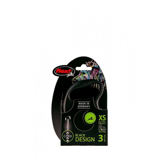 Flexi (Флекси) Black Design XS - Поводок-рулетка для собак карликовых и мелких пород, трос (3 м, до 8 кг) Flexi (Флекси) Black Design XS - Поводок-рулетка для собак карликовых и мелких пород, трос (3 м, до 8 кг)