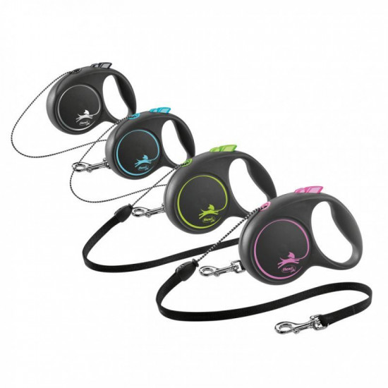 Flexi (Флекси) Black Design XS - Поводок-рулетка для собак карликовых и мелких пород, трос (3 м, до 8 кг) Flexi (Флекси) Black Design XS - Поводок-рулетка для собак карликовых и мелких пород, трос (3 м, до 8 кг)