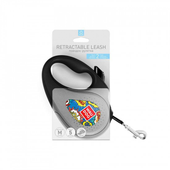 Collar WAUDOG Roulette Leash - A lead roulette for dogs with the drawing Collar WAUDOG Roulette Leash - A lead roulette for dogs with the drawing