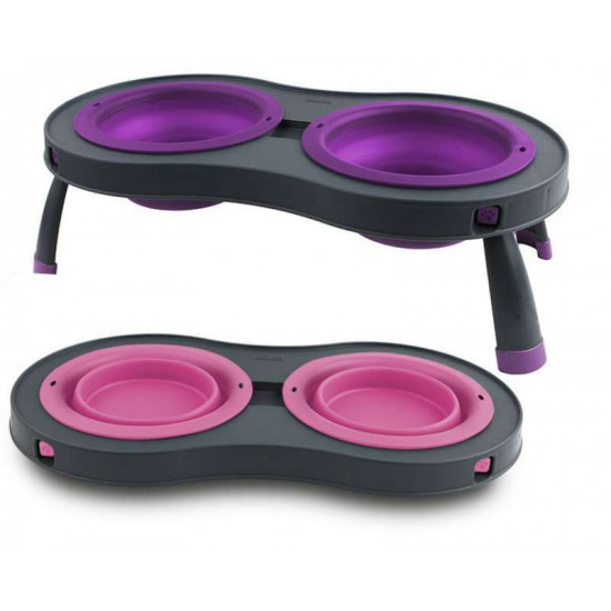 Dexas (Дексас) Double Elevated Feeder - Двойная миска на складной подставке для собак и кошек Dexas (Дексас) Double Elevated Feeder - Двойная миска на складной подставке для собак и кошек