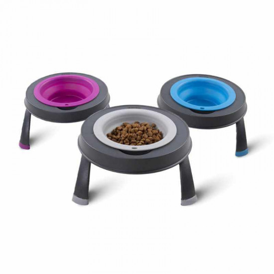 Dexas Single Elevated Feeder - An unary bowl on a folding support for dogs and cats Dexas Single Elevated Feeder - An unary bowl on a folding support for dogs and cats