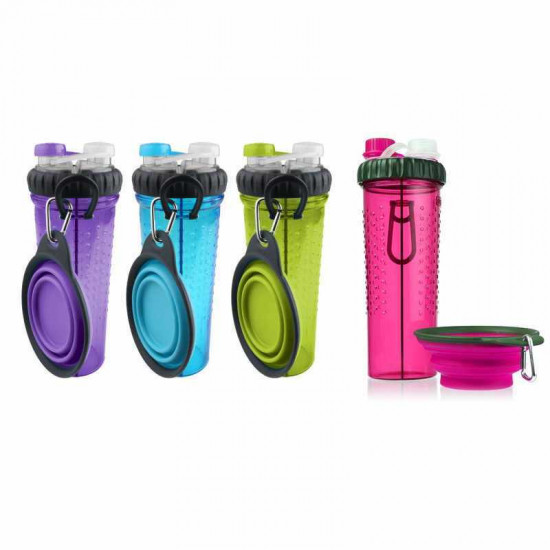 Dexas (Дексас) H-DuO with Companion Cup - Двойная бутылка для воды со складной миской для собак и кошек Dexas (Дексас) H-DuO with Companion Cup - Двойная бутылка для воды со складной миской для собак и кошек