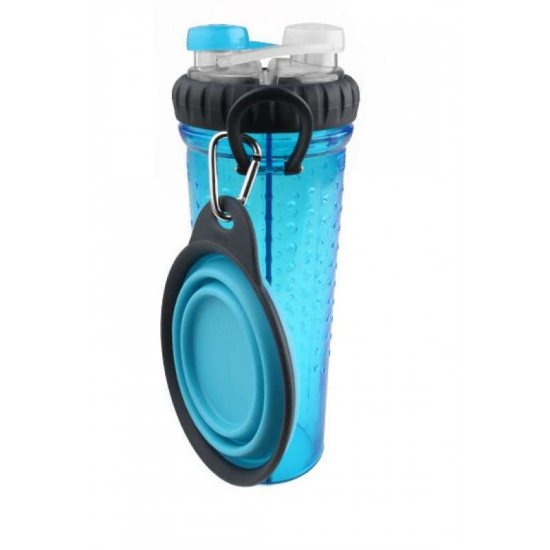 Dexas (Дексас) H-DuO with Companion Cup - Двойная бутылка для воды со складной миской для собак и кошек Dexas (Дексас) H-DuO with Companion Cup - Двойная бутылка для воды со складной миской для собак и кошек