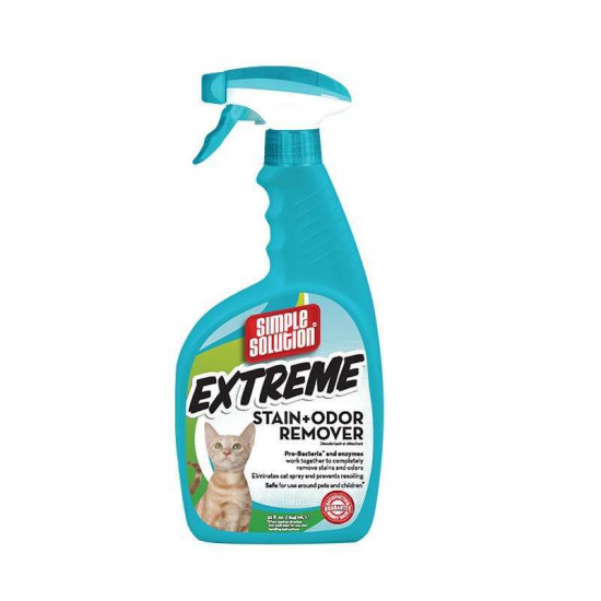 Simple Solution (Simpl Solution) Extreme Cat Stain & Odor Remover - The concentrated liquid means from a smell and spots of activity of animals Simple Solution (Simpl Solution) Extreme Cat Stain & Odor Remover - The concentrated liquid means from a smell and spots of activity of animals