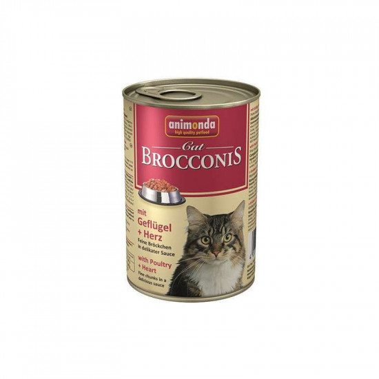 Animonda (Анімонда) Brocconis Cat - Консервований корм з птахом і серцем для дорослих кішок (шматочки в соусі) Animonda (Анімонда) Brocconis Cat - Консервований корм з птахом і серцем для дорослих кішок (шматочки в соусі)