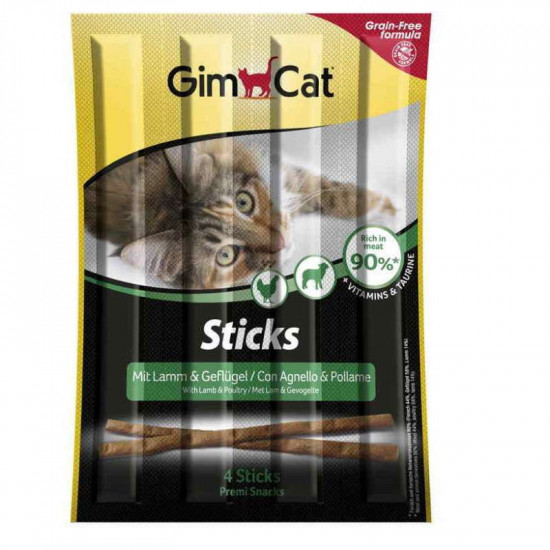 GimСat (ДжимКэт) Sticks - Лакомство с ягненком и курицей для кошек GimСat (ДжимКэт) Sticks - Лакомство с ягненком и курицей для кошек