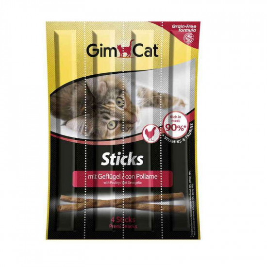 GimСat (ДжимКэт) Sticks - Лакомство с курицей и печенью для кошек GimСat (ДжимКэт) Sticks - Лакомство с курицей и печенью для кошек