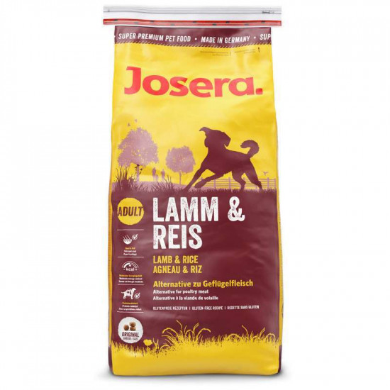Josera (Yozera) Adult Lamm & Reis - A dry feed with a lamb for the adult dogs having tendency to an allergy Josera (Yozera) Adult Lamm & Reis - A dry feed with a lamb for the adult dogs having tendency to an allergy