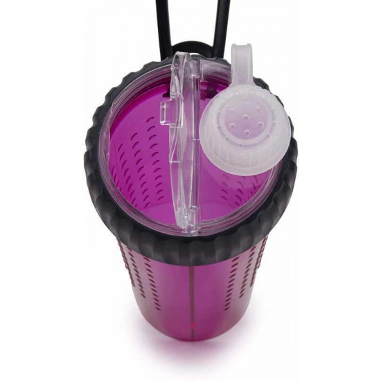 Dexas Snack DuO - Butylka double for water and a forage or delicacies with a folding bowl Dexas Snack DuO - Butylka double for water and a forage or delicacies with a folding bowl