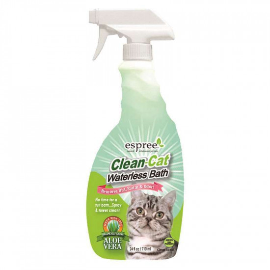 Espree (Эспри) Clean-Cat Waterless Bath - Спрей с алоэ вера для экспресс чистки кожи и шерсти котов Espree (Эспри) Clean-Cat Waterless Bath - Спрей с алоэ вера для экспресс чистки кожи и шерсти котов