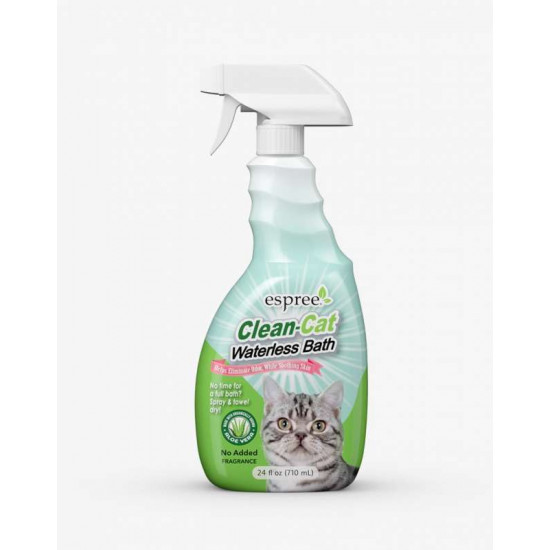 Espree (Эспри) Clean-Cat Waterless Bath - Спрей с алоэ вера для экспресс чистки кожи и шерсти котов Espree (Эспри) Clean-Cat Waterless Bath - Спрей с алоэ вера для экспресс чистки кожи и шерсти котов