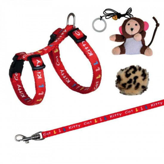 Trixie (Тріксі) Kitty Cat Set - Шлей з повідцем та іграшками для котів Trixie (Тріксі) Kitty Cat Set - Шлей з повідцем та іграшками для котів